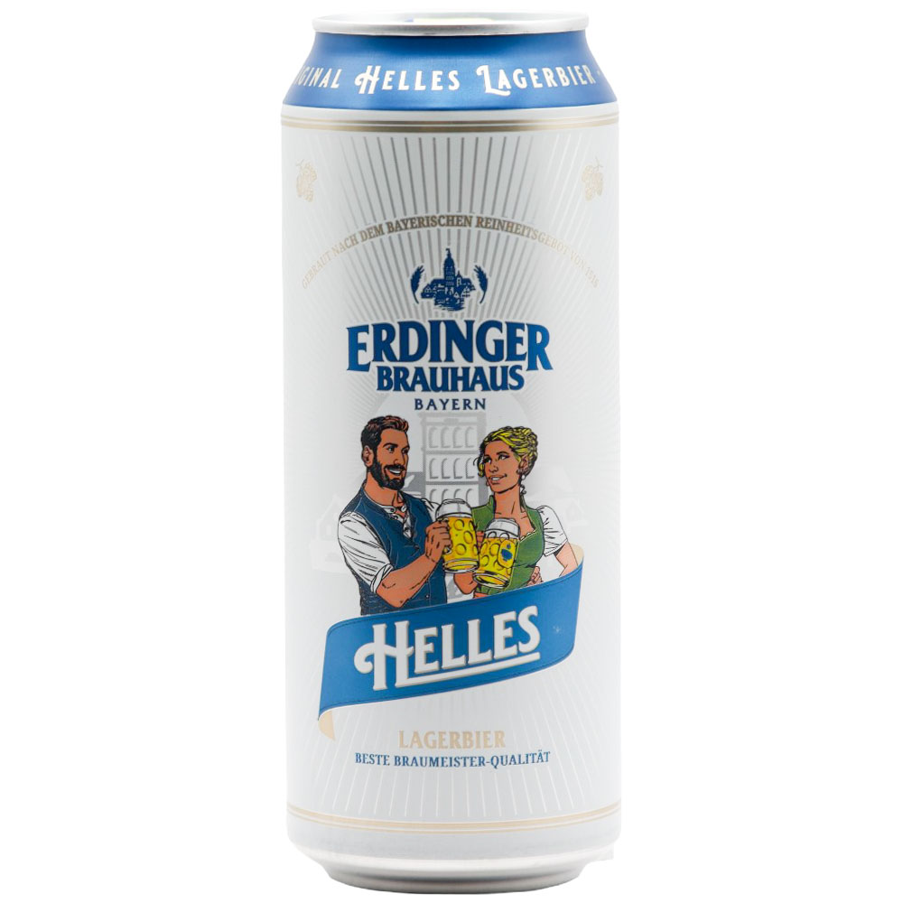 ლუდი Erdinger Brauhaus Helles 5.1% (ქილა) - 0.5ლ