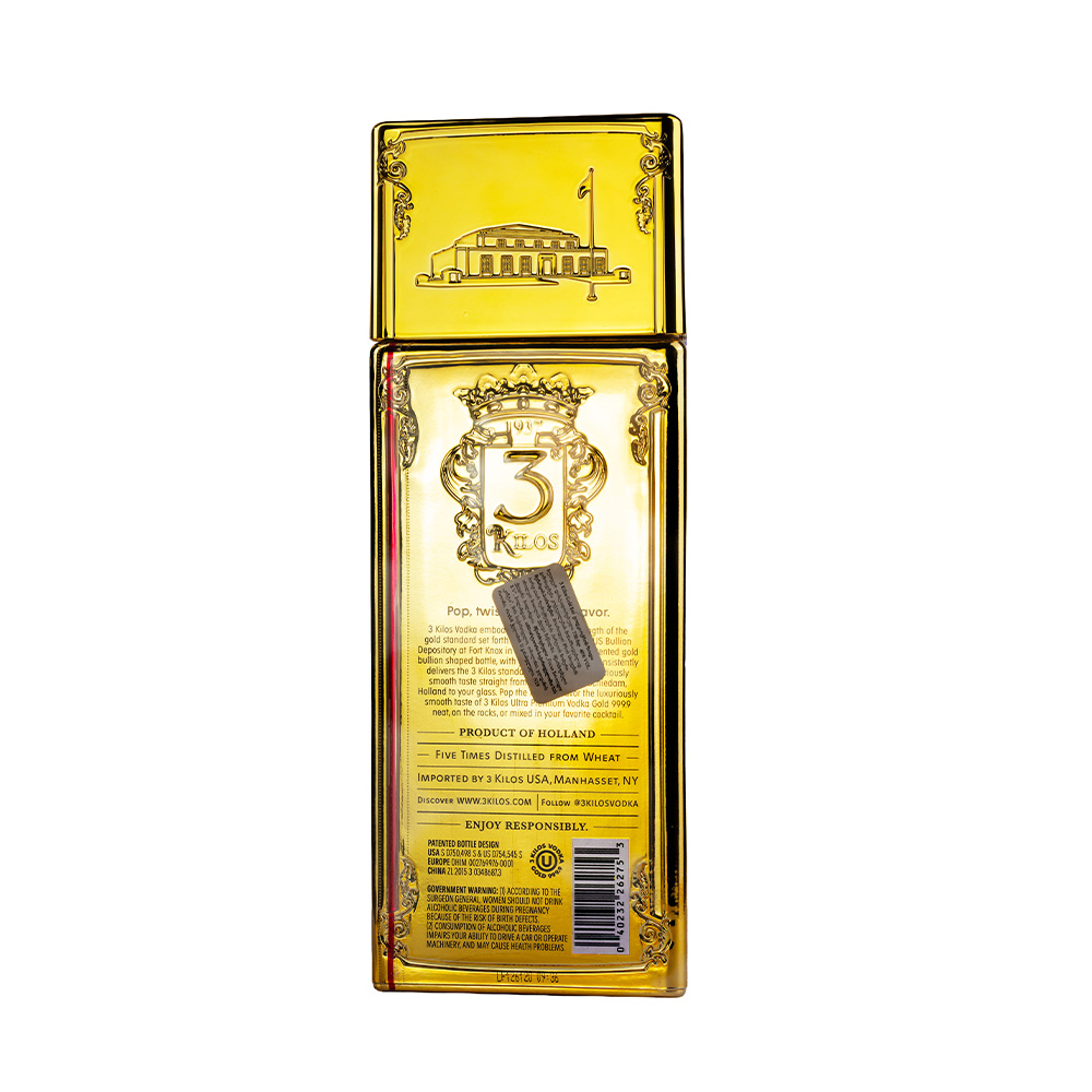 Vodka 3 Kilos Gold 40% - 0.75L