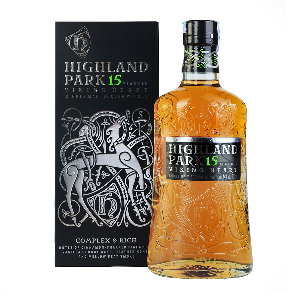 ვისკი Highland Park Single Malt Scotch 15 Y.O. (ყუთით) 44% - 0.7ლ