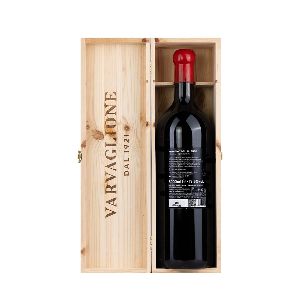 ღვინო Primitivo del Salento 12 E Mezzo Jeroboam Wood Varvaglione 12.5% - 3.0ლ