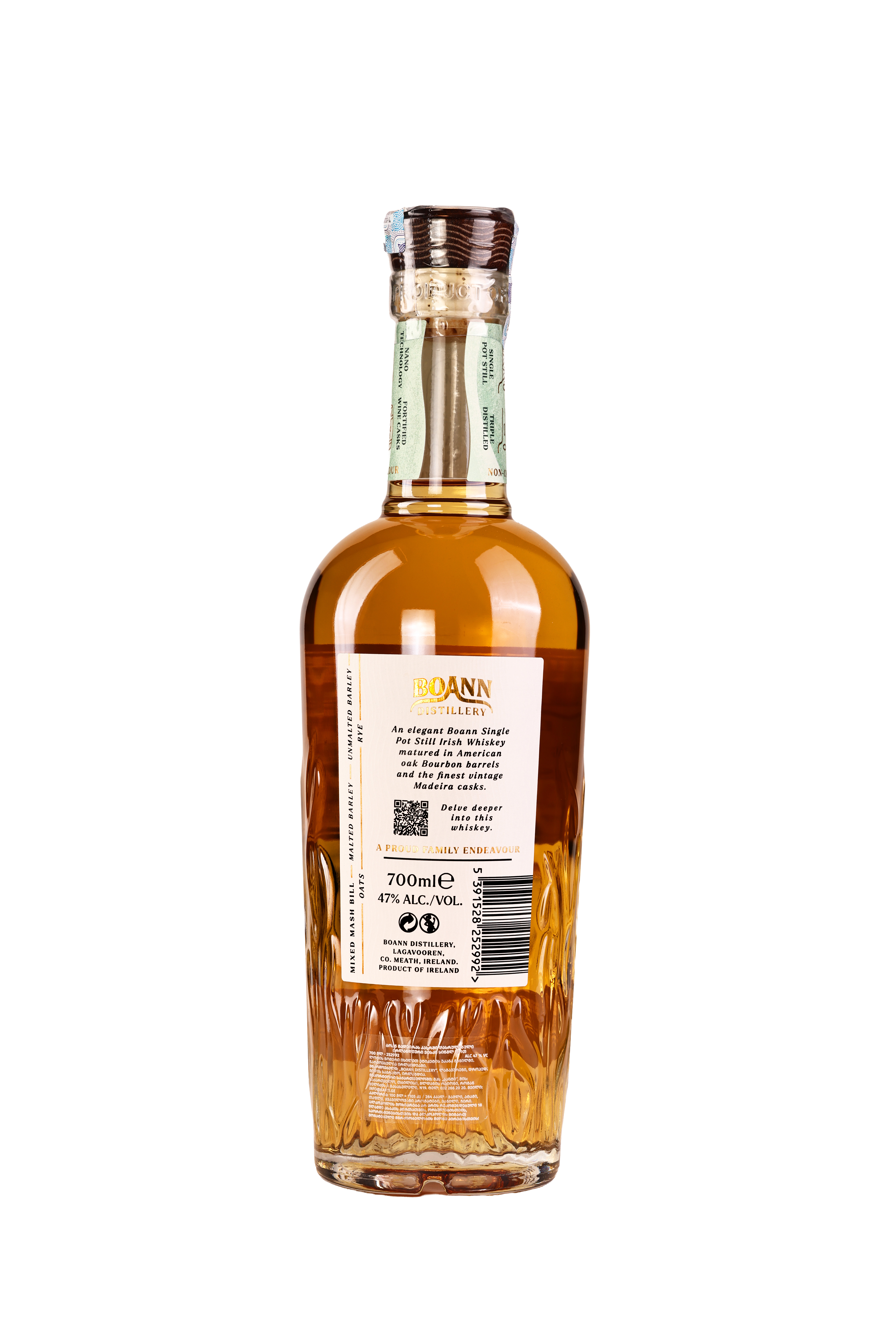 ვისკი Boann Distillery Single Pot Still Madeira Cask 47% - 0.7ლ
