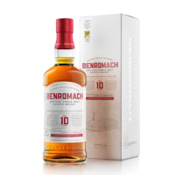 ვისკი Benromach Speyside Single Malt Scotch 10 Y.O. (ყუთით) 43% - 0.7ლ