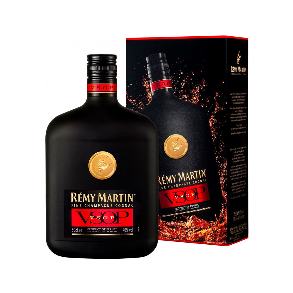 კონიაკი Remy Martin V.S.O.P. 40% (ყუთით) - 0.5ლ