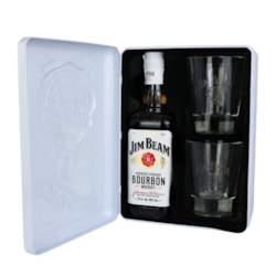 ბურბონი Jim Beam White 40% (+2 ჭიქა) - 0.7ლ