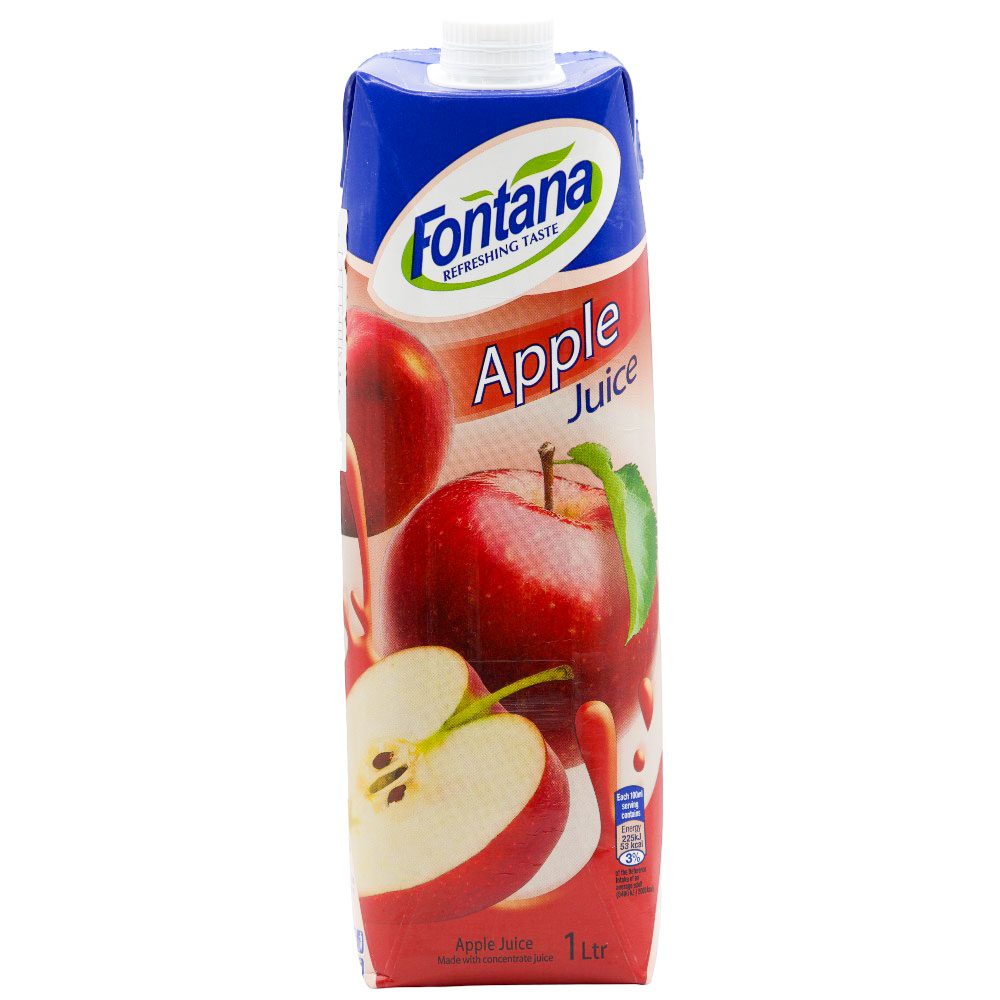ნატურალური წვენი Fontana ვაშლი - 1.0ლ