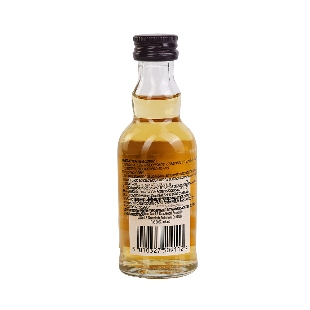 ვისკი Balvenie Doublewood Single Malt Scotch 12 Y.O. 40% - 0.05ლ