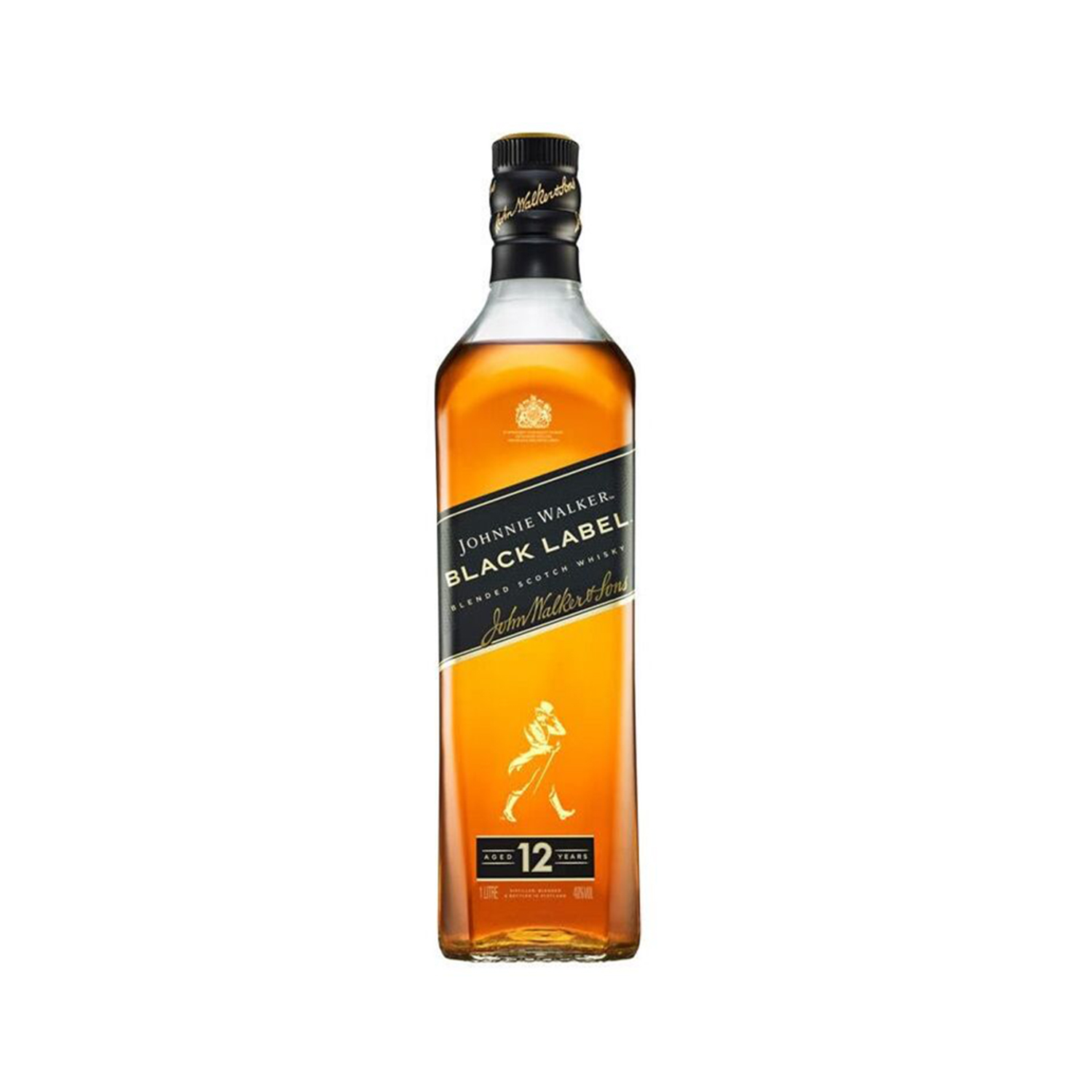 ვისკი Johnnie Walker Black Label Mixed Scotch 12 Y.O. 40% - 1.0ლ