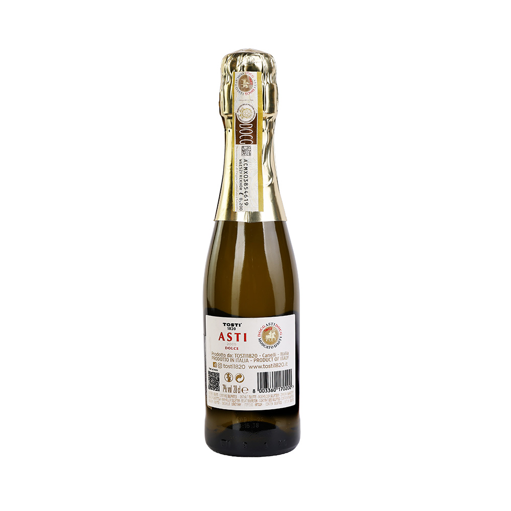 შუშხუნა ღვინო White Muscat Asti DOCG Tosti 7% - 0.2ლ