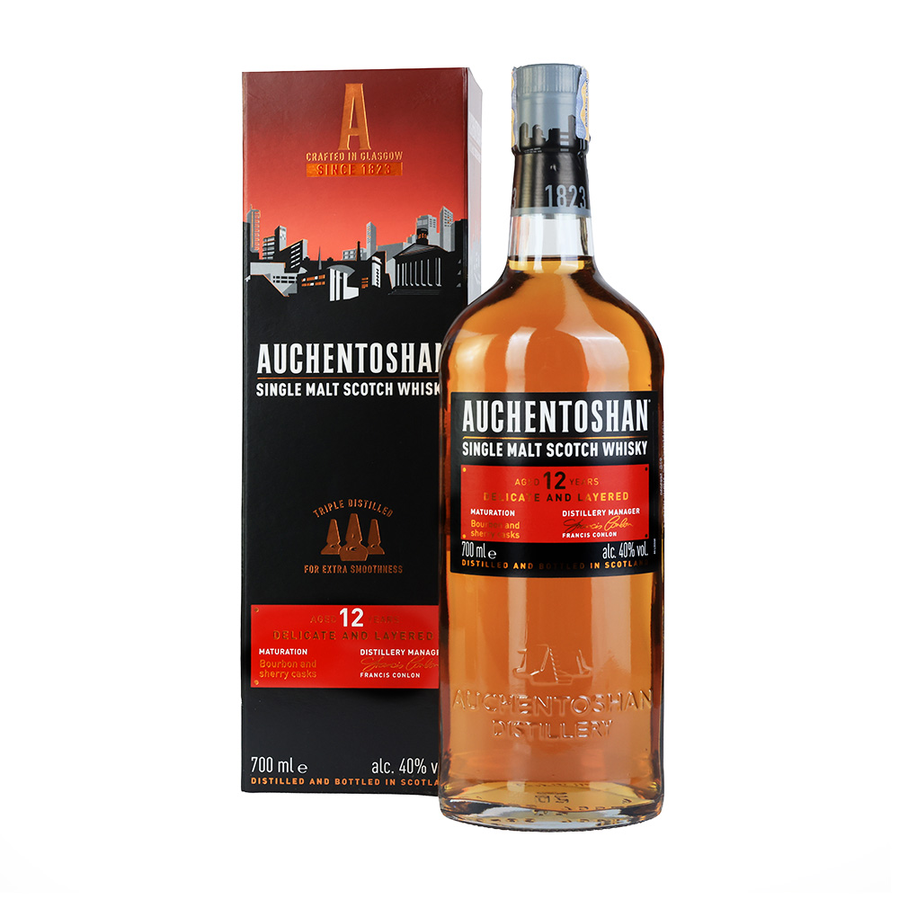 ვისკი Auchentoshan 12 Y.O. (ყუთით) 40% - 0.7ლ