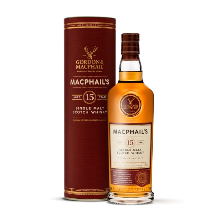 ვისკი MacPhails Single Malt Scotch 15 Y.O. (ყუთით) 40% - 0.7ლ