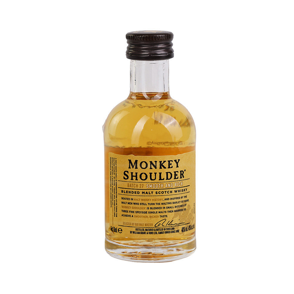 ვისკი Monkey Shoulder Batch 27 Blended Malt Scotch 40% - 0.05ლ