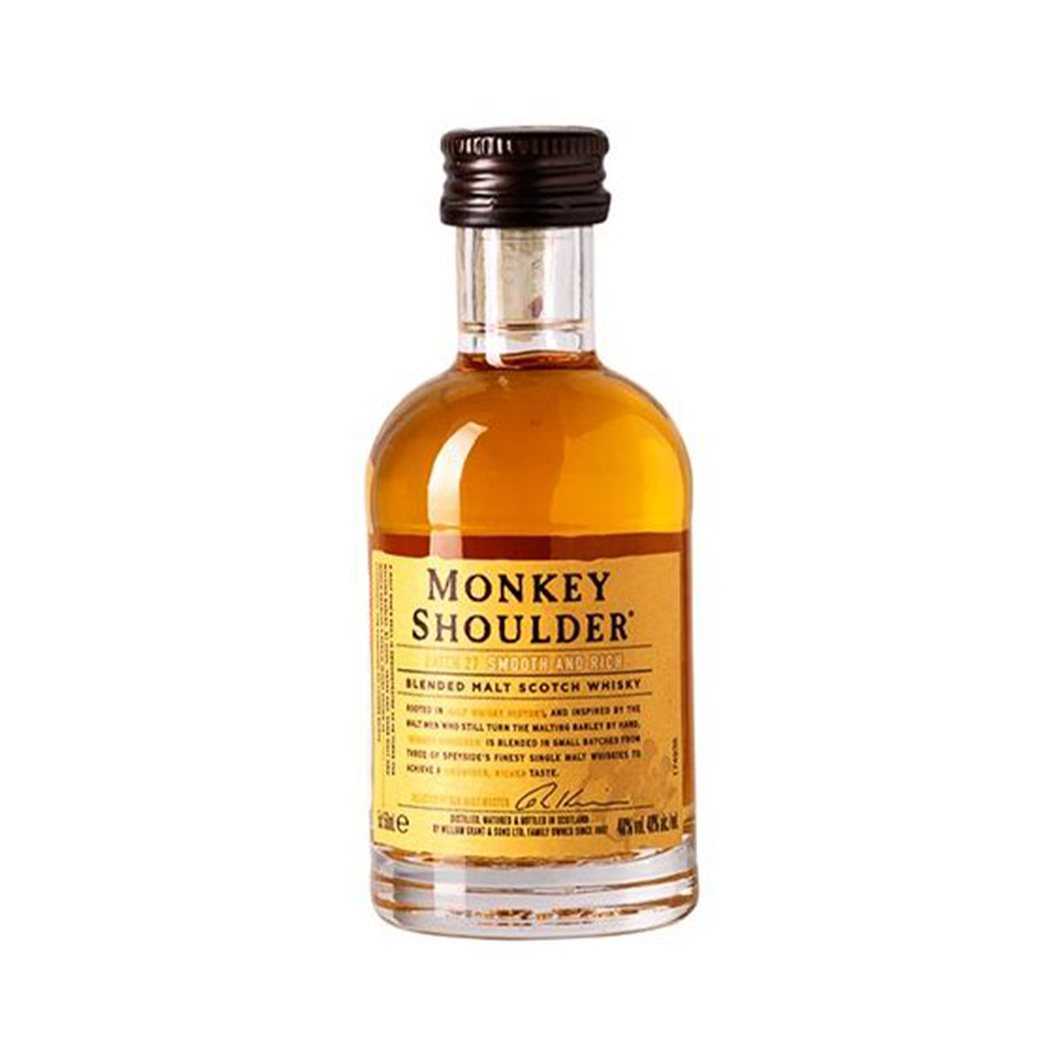 ვისკი Monkey Shoulder Batch 27 Blended Malt Scotch 40% - 0.05ლ