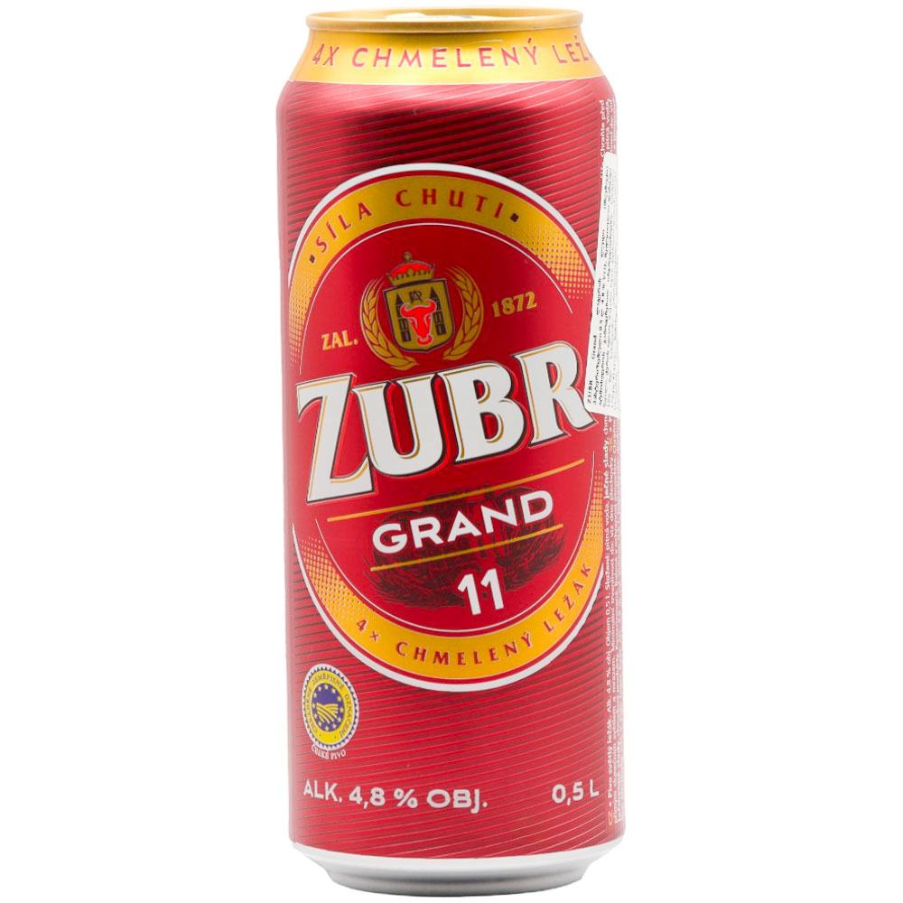ლუდი Zubr Grand (ქილა) 4.8% - 0.5ლ