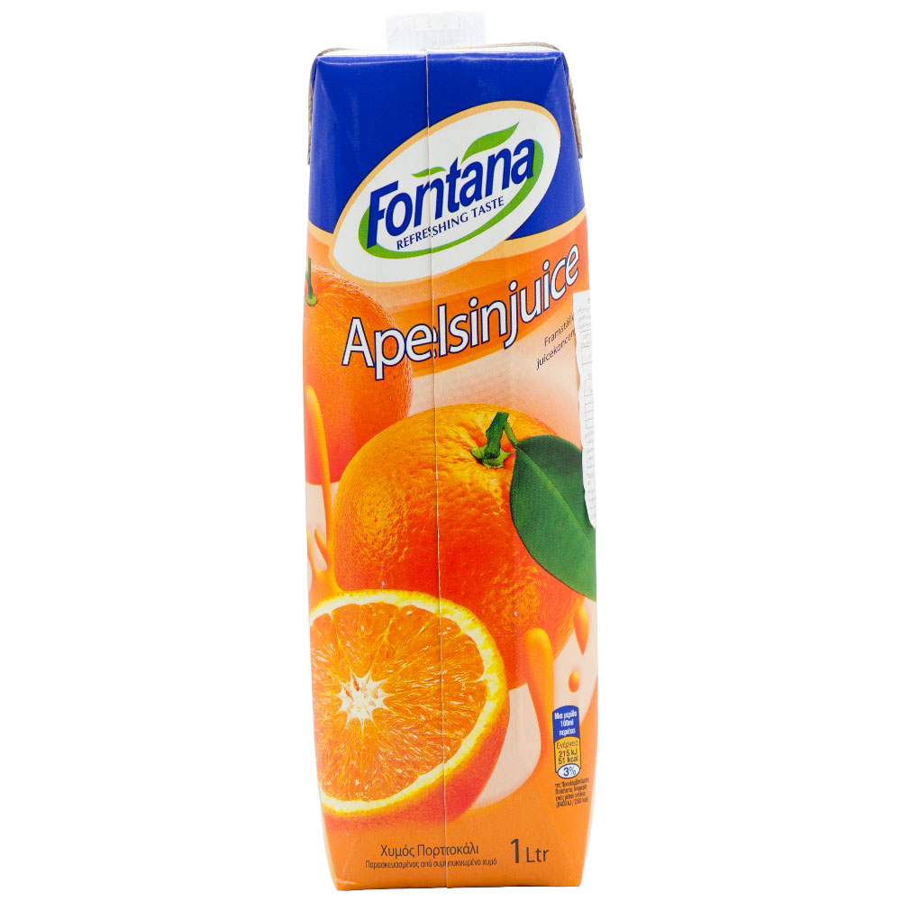 ნატურალური წვენი Fontana ფორთოხალი - 1.0ლ