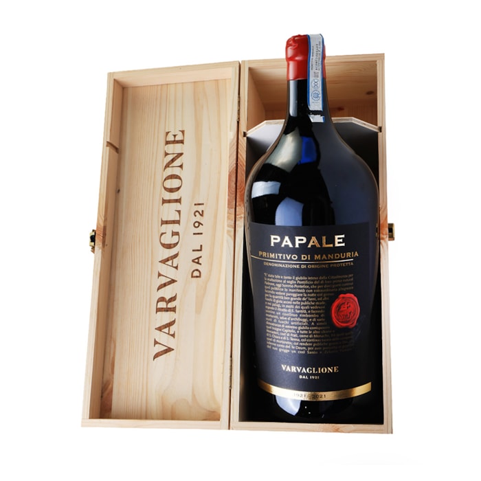 Wine Varvaglione Primitivo di Manduria Papale Oro 2021 Jeroboam (With Box) 14.5% - 3.0L