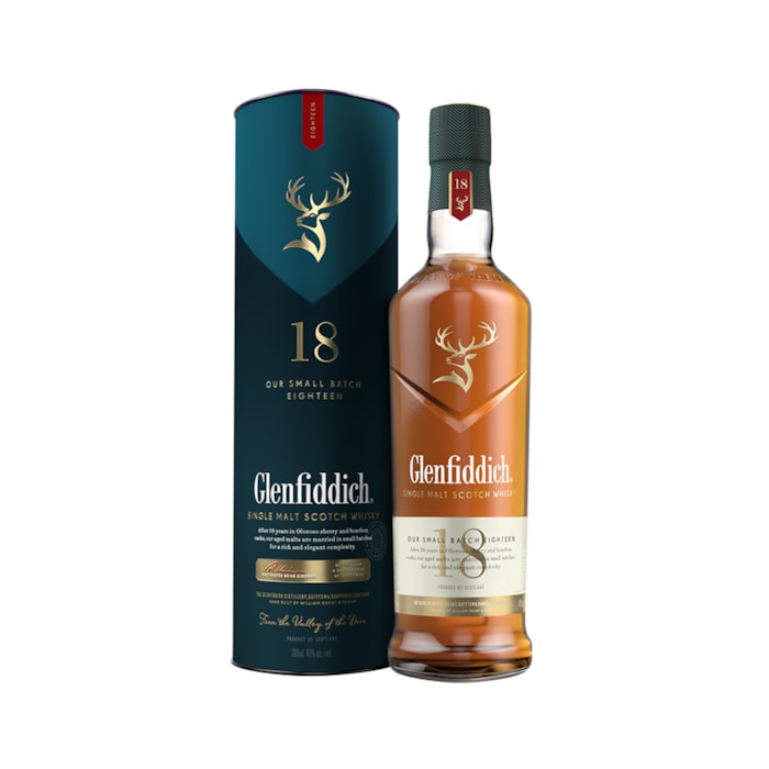 ვისკი Glenfiddich Single Malt Scotch 18 Y.O. (ყუთით) 40% - 0.7ლ