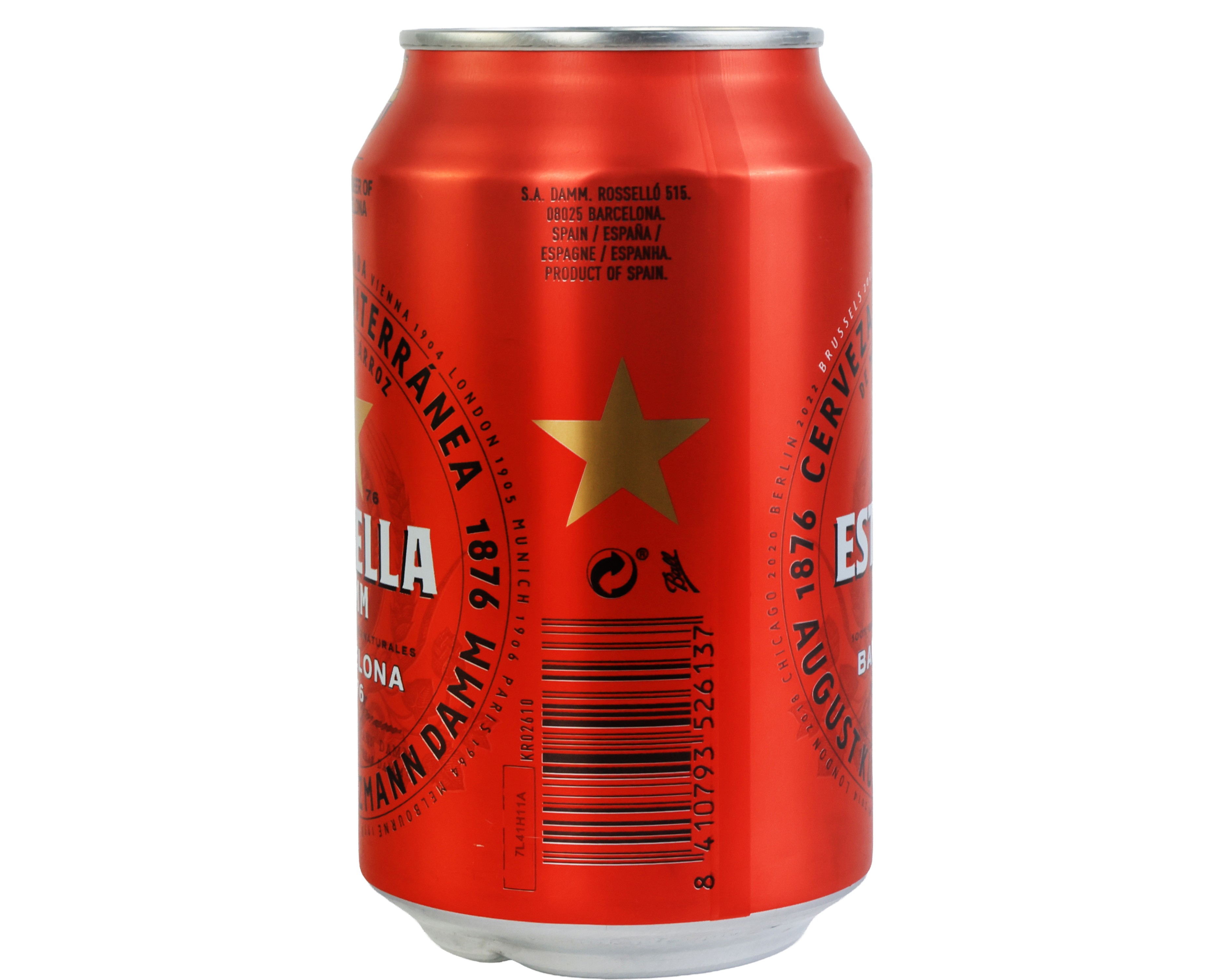 ლუდი Estrella Damm (ქილა) 5.4% - 0.33ლ
