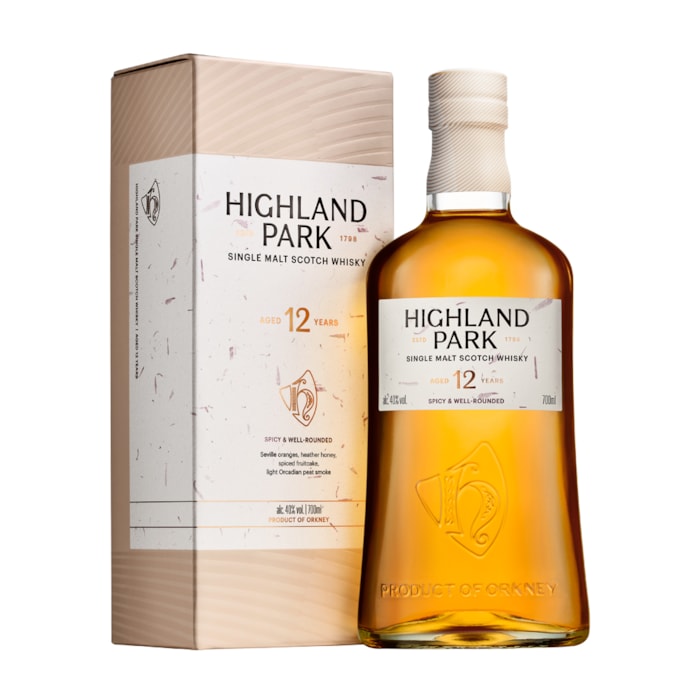 ვისკი Highland Park Single Malt Scotch 12 Y.O. (ყუთით) 40% - 0.7ლ