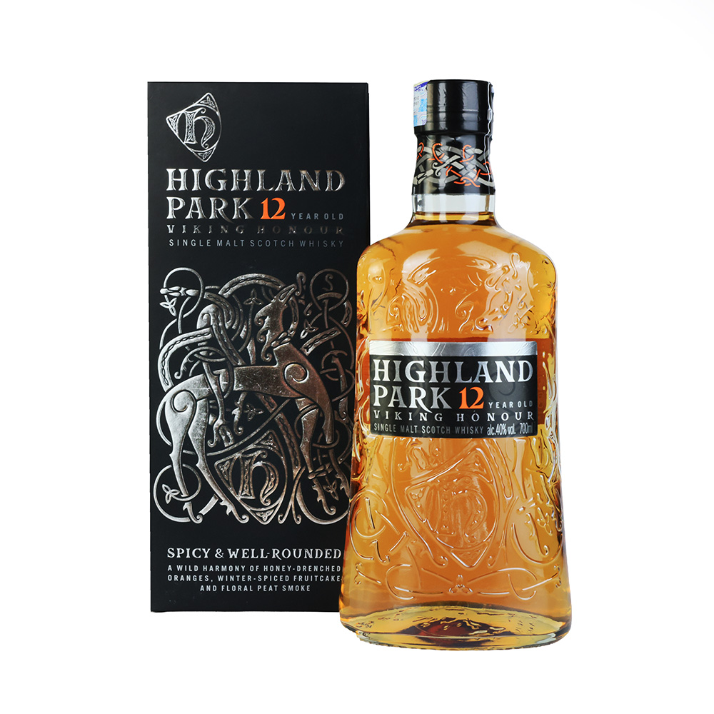 ვისკი Highland Park Single Malt Scotch 12 Y.O. (ყუთით) 40% - 0.7ლ
