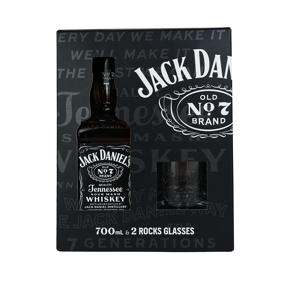 ვისკი Jack Daniels Old No. 7 Tennessee 40% (+2 ჭიქა) - 0.7ლ