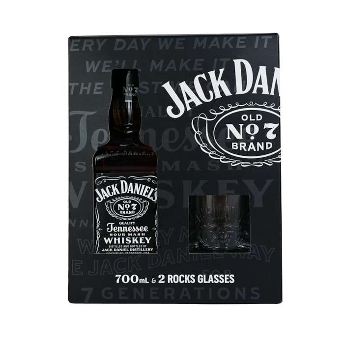 ვისკი Jack Daniels Old No. 7 Tennessee 4-7 Y.O. 40% (+2 ჭიქა) - 0.7ლ