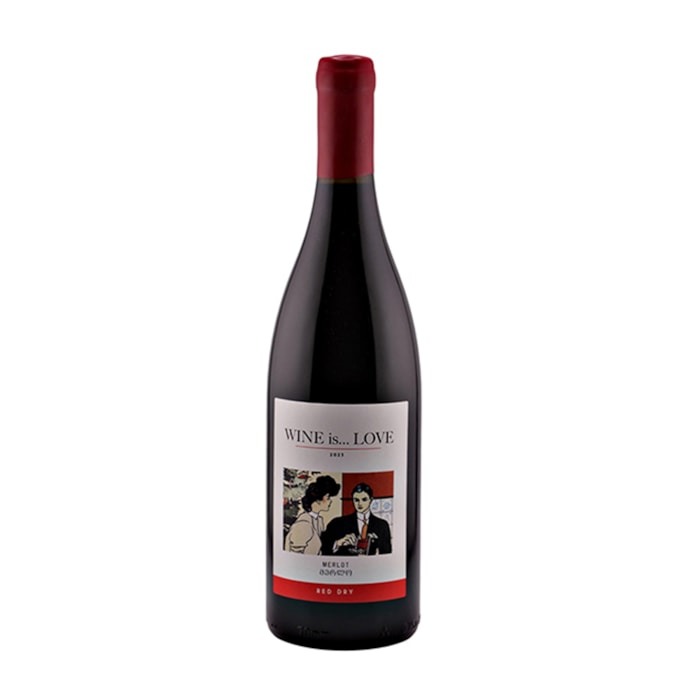 ღვინო საფერავი მერლო Wine is... Love 12.5% - 0.75ლ