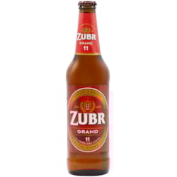 ლუდი Zubr Grand (შუშა) 4.8% - 0.5ლ
