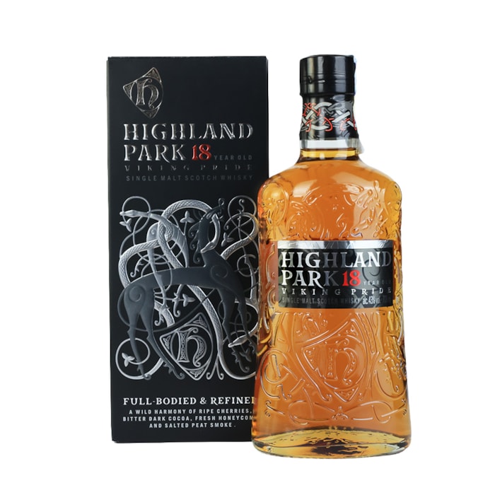 ვისკი Highland Park Single Malt Scotch 18 Y.O. (ყუთით) 43% - 0.7ლ