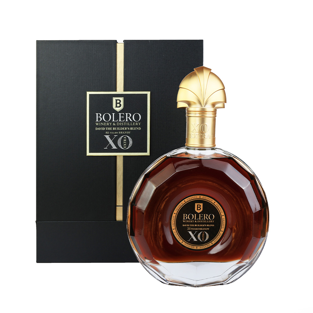 ბრენდი ბოლერო დავით აღმაშენებლის კუპაჟი Extra X.O. 25 Y.O. 40% (ყუთით) - 0.7ლ