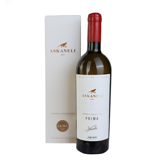 Wine Prima Rkatsiteli-Chardonnay Askaneli (With Box) 14% - 0.75L