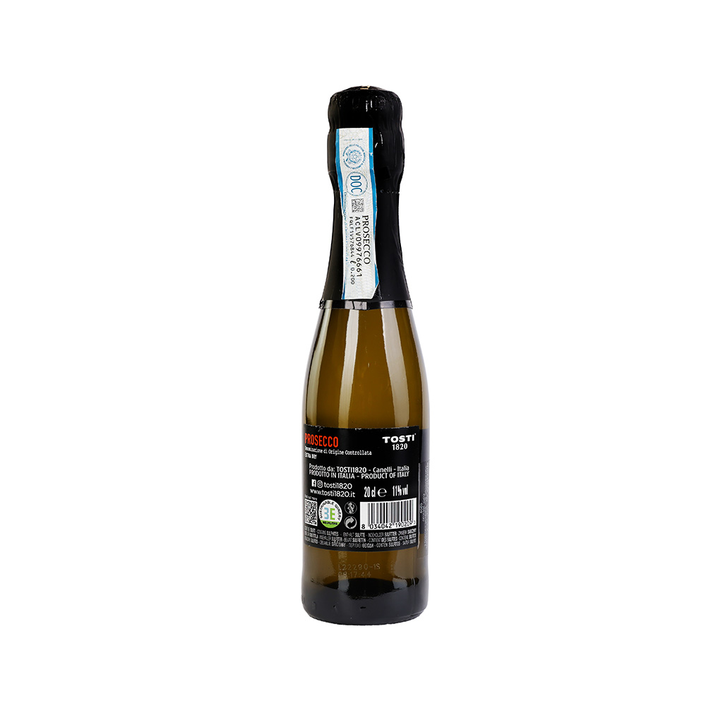 შუშხუნა ღვინო Prosecco Extra Dry Tosti 11% - 0.2ლ