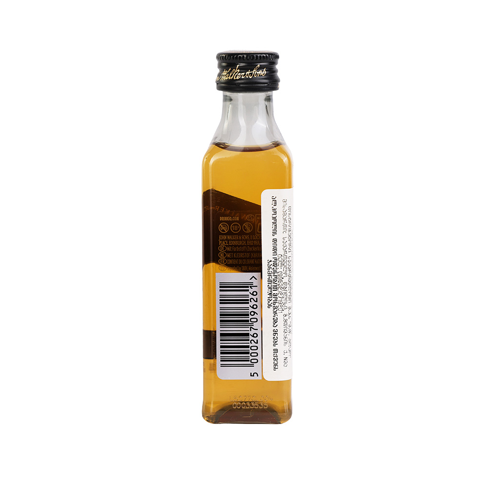 ვისკი Johnnie Walker Black Label Mixed Scotch 12 Y.O. 40% - 0.05ლ