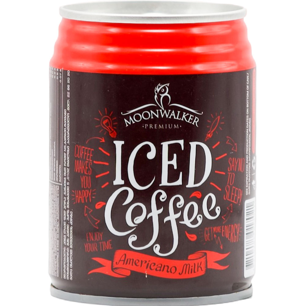 ცივი ყავა Moonwalker Americano+Milk - 0.24ლ
