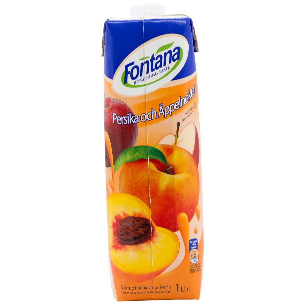 ნატურალური წვენი Fontana ატამი - 1.0ლ