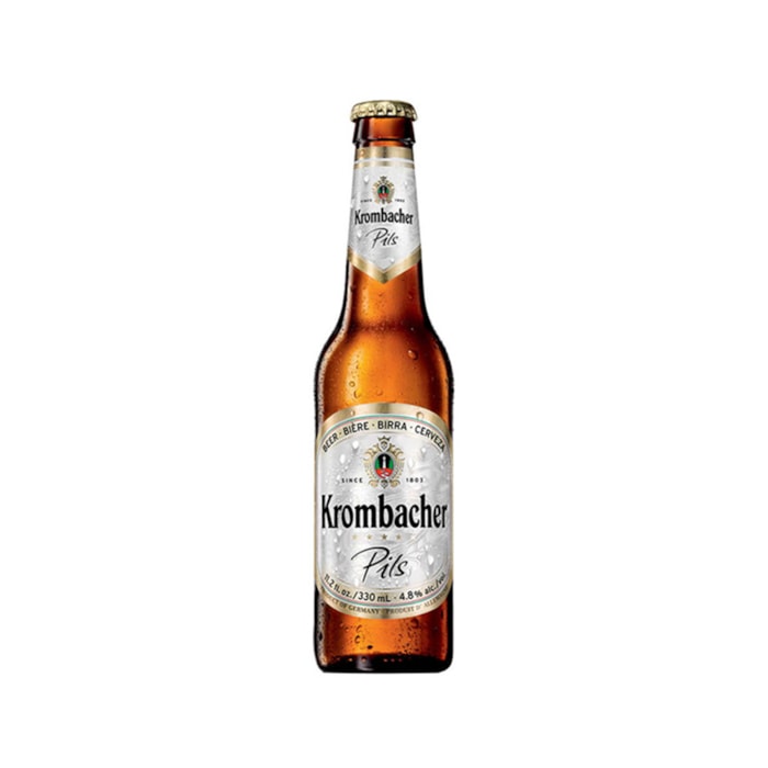 ლუდი Krombacher Pils (შუშა) 4.8% - 0.33ლ